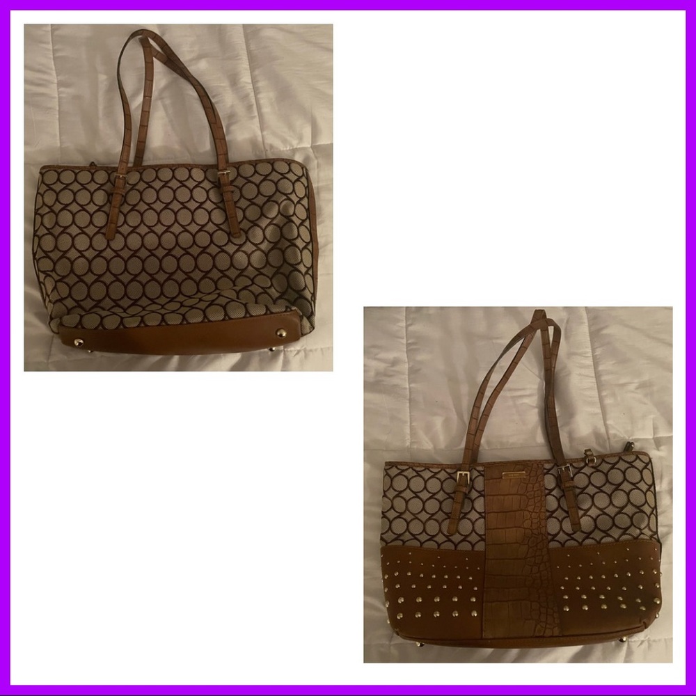 Like new! Large tan/brown Nine West tote bag